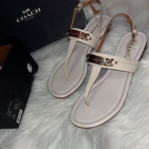 Coach Women's White Sandals